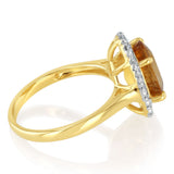 Luminesce Lab Grown 0.49 Carat Diamond and Natural Citrine Dress Ring in 9ct Yellow Gold