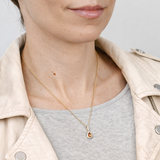 Luminesce Lab Grown 1/5 Carat Diamond and Citrine Pendant in 9ct Yellow Gold