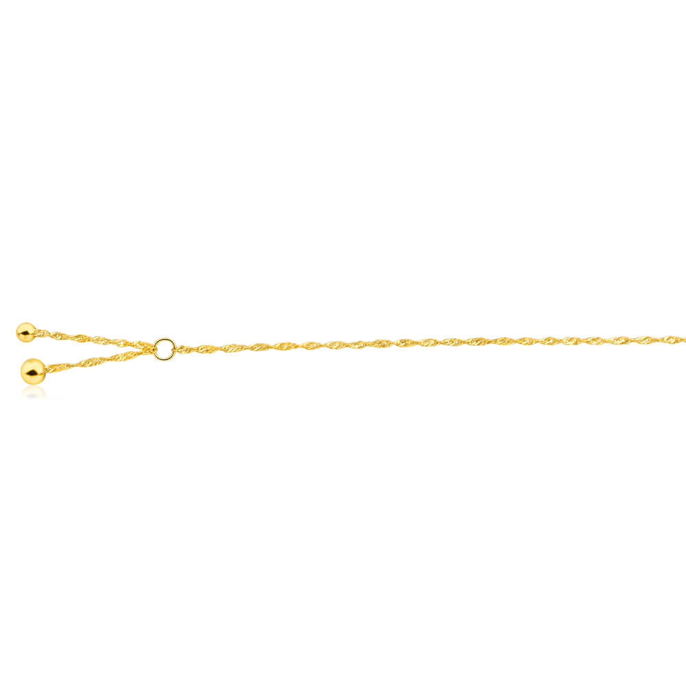 9ct Yellow Gold Silver Filled Singapore Anklet