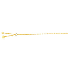 Load image into Gallery viewer, 9ct Yellow Gold Silver Filled Singapore Anklet