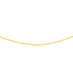 9ct Yellow Gold Silver Filled 55cm Box Chain