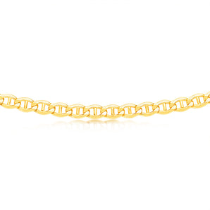9ct Yellow Gold 55cm Silver Filled Anchor Chain