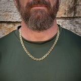 9ct Yellow Gold 55cm Silver Filled Anchor Chain