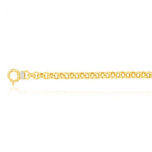 Load image into Gallery viewer, 9ct Yellow Gold Silver Filled Cubic Zirconia Belcher darling 50cm Chain