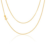 9ct Yellow Gold Silver Filled 50cm Curb Chain 30 gauge