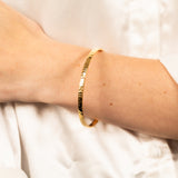 9ct Yellow Gold Silverfilled Roman Numeral Bangle