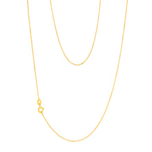 Load image into Gallery viewer, 9ct Yellow Gold Silverfilled Trace 25 Gauge 50cm Chain