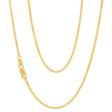 Load image into Gallery viewer, 9ct Yellow Gold Silver Filled Box Link 45cm chain