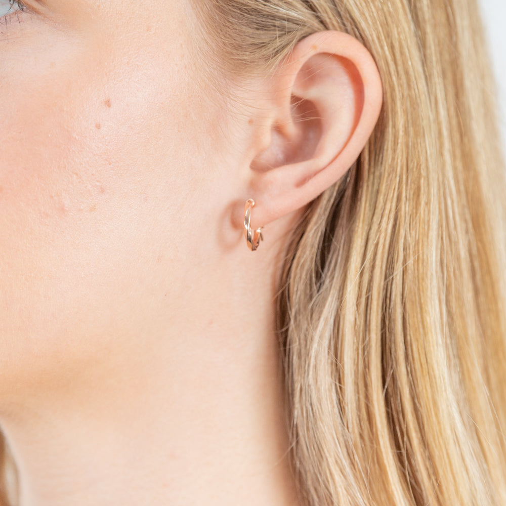 Buy Unique Hoop Rose Gold Earrings Online | ORRA