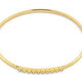 9ct Gold Filled Cubic Zirconia Bezel Set Bangle