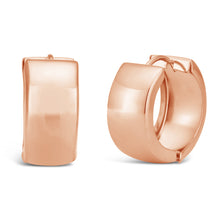 Load image into Gallery viewer, 9ct Rose Gold Filled Polished Huggies Earrings