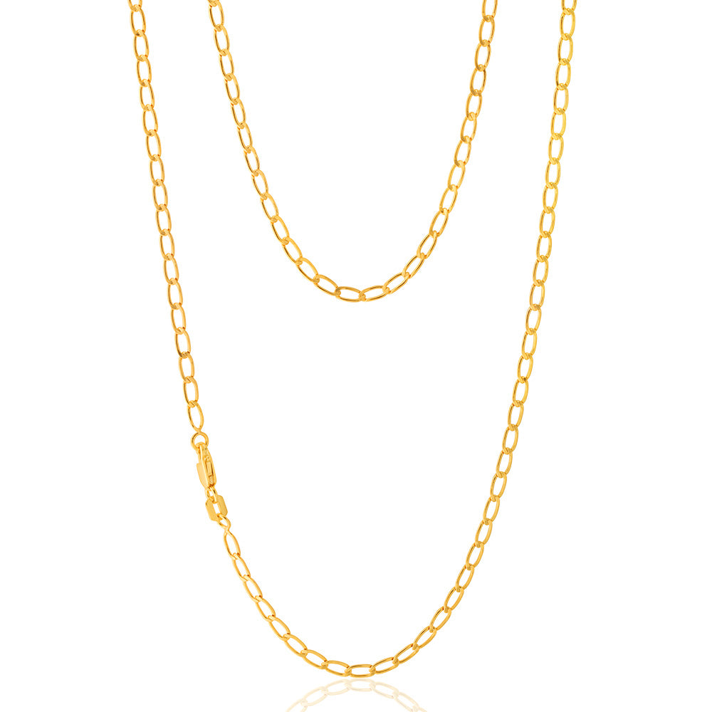 9ct Yellow Gold Filled 50cm Curb Chain