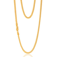 Load image into Gallery viewer, 9ct Yellow Gold Silverfilled 60cm Curb Chain