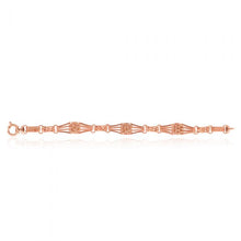 Load image into Gallery viewer, 9ct Rose Gold Silver Filled Gate 21cm Ladies Bracelet