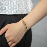 9ct Gold Silverfilled Heart Bangle