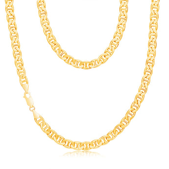 9ct Yelllow Gold Silver Filled Anchor 170 Gauge 55cm Chain