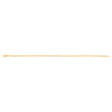 9ct Yellow Gold Silverfilled Super Flat Curb 80 Gauge 21cm Bracelet