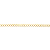 9ct Yellow Gold Silverfilled Super Flat Curb 80 Gauge 21cm Bracelet