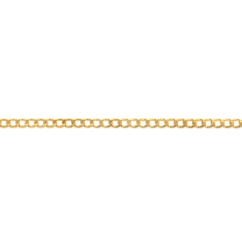 9ct Yellow Gold Silverfilled Super Flat Curb 80 Gauge 21cm Bracelet