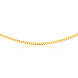 9ct Yellow Gold Silverfilled Flat Curb 120 Gauge 60cm Chain