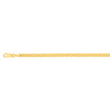 9ct Yellow Gold Silverfilled Curb 100 Gauge 21cm Bracelet