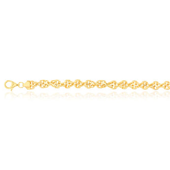 9ct Silverfilled Yellow Gold Singapore 19cm Bracelet