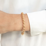 9ct Silverfilled Yellow Gold Singapore 19cm Bracelet