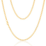 9ct Silverfilled Yellow Gold Anchor 45cm Chain