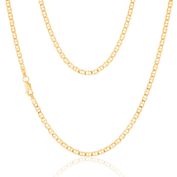 9ct Silverfilled Yellow Gold Anchor 45cm Chain