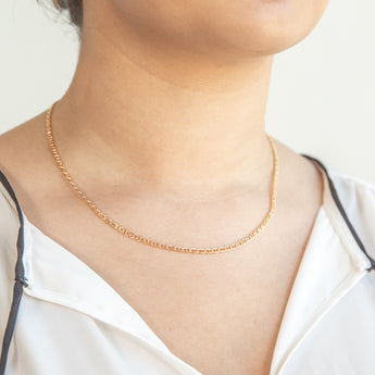 9ct Silverfilled Yellow Gold Anchor 45cm Chain