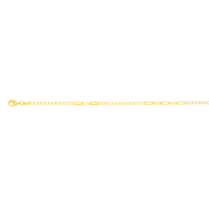 9ct Yellow Gold Silverfilled Fancy 27cm Anklet