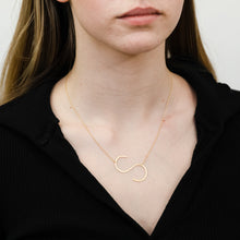 Load image into Gallery viewer, 9ct Yellow Gold Silverfilled Initial &quot;S&quot; Pendant On 42+3cm Chain