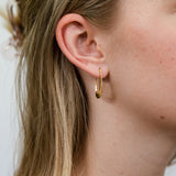 9ct Yellow Gold Silverfilled Rectangle Hoop Earring