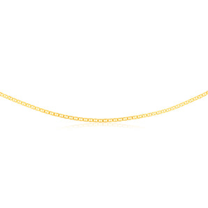 9ct Yellow Gold Silver Filled Anchor 80Gauge 50cm Chain
