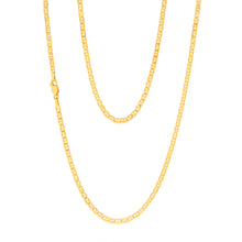 Load image into Gallery viewer, 9ct Yellow Gold Silverfilled Anchor 80 Gauge 55cm Chain