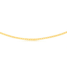 Load image into Gallery viewer, 9ct Yellow Gold Silverfilled Anchor 80 Gauge 55cm Chain