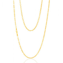Load image into Gallery viewer, 9ct Yellow Gold Silverfilled 80 Gauge Fancy 70cm Chain