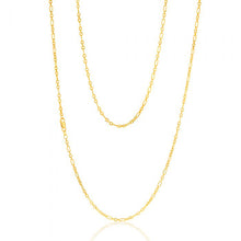 Load image into Gallery viewer, 9ct Yellow Gold Silverfilled 65 Gauge Fancy 70cm Chain