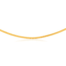Load image into Gallery viewer, 9ct Yellow Gold Silverfilled 120 Gauge Curb 50cm Chain