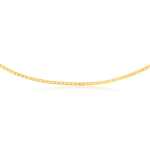 9ct Yellow Gold Silver Filled 80 Gauge Anchor 55cm Chain