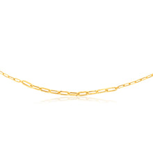 Load image into Gallery viewer, 9ct Yellow Gold Silverfilled Paperclip Chain