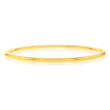 9ct Yellow Gold Silverfilled Thin Wall 2.9mm X 70mm Golf Bangle