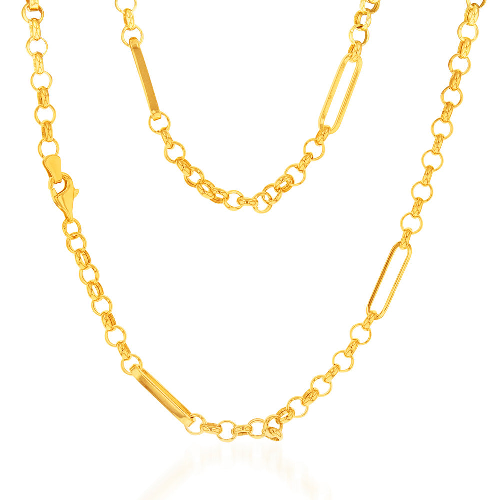9ct Yellow Gold Silverfilled Belcher 45.70cm Chain