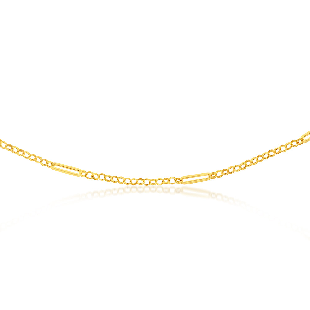 9ct Yellow Gold Silverfilled Belcher 45.70cm Chain