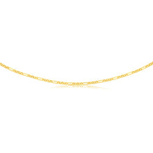 Load image into Gallery viewer, 9ct Yellow Gold Silverfilled Fancy 45cm Chain