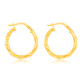 9ct Yellow Gold Silverfilled Earrings