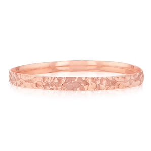 9ct Rose Gold Silverfilled Diamond Cut Bangle