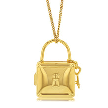 Load image into Gallery viewer, 9ct Yellow Gold Silverfilled Lock And Key Locket