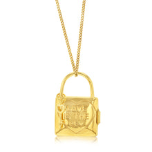 Load image into Gallery viewer, 9ct Yellow Gold Silverfilled Lock And Key Locket