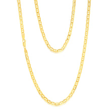 Load image into Gallery viewer, 9ct Yellow Gold Silverfilled Anchor 120 Gauge 60cm Chain